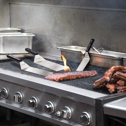 Anmarko Stainless Steel Griddle Spatula Set - Heavy Duty & Sturdy - 3 Piece Set - Dishwasher Safe