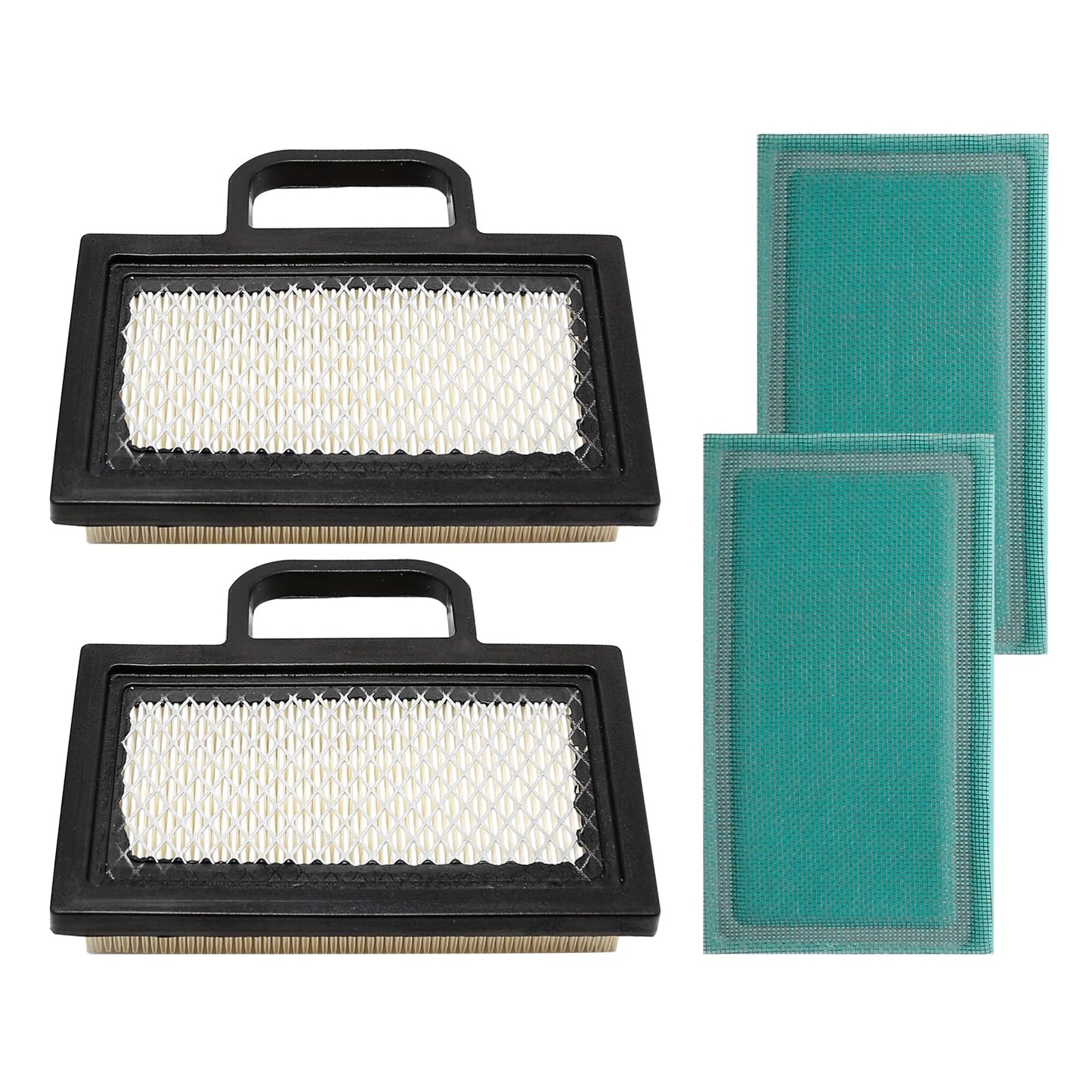 Anxingo 499486 Air Filter Cartridge Replacement for B&S 499486S 698754 691007 with Pre Filter Fits 18-26 HP Intek V-Twins Lawn Mower Engine Parts (2 Pack)