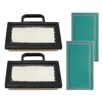 Anxingo 499486 Air Filter Cartridge Replacement for B&S 499486S 698754 691007 with Pre Filter Fits 18-26 HP Intek V-Twins Lawn Mower Engine Parts (2 Pack)