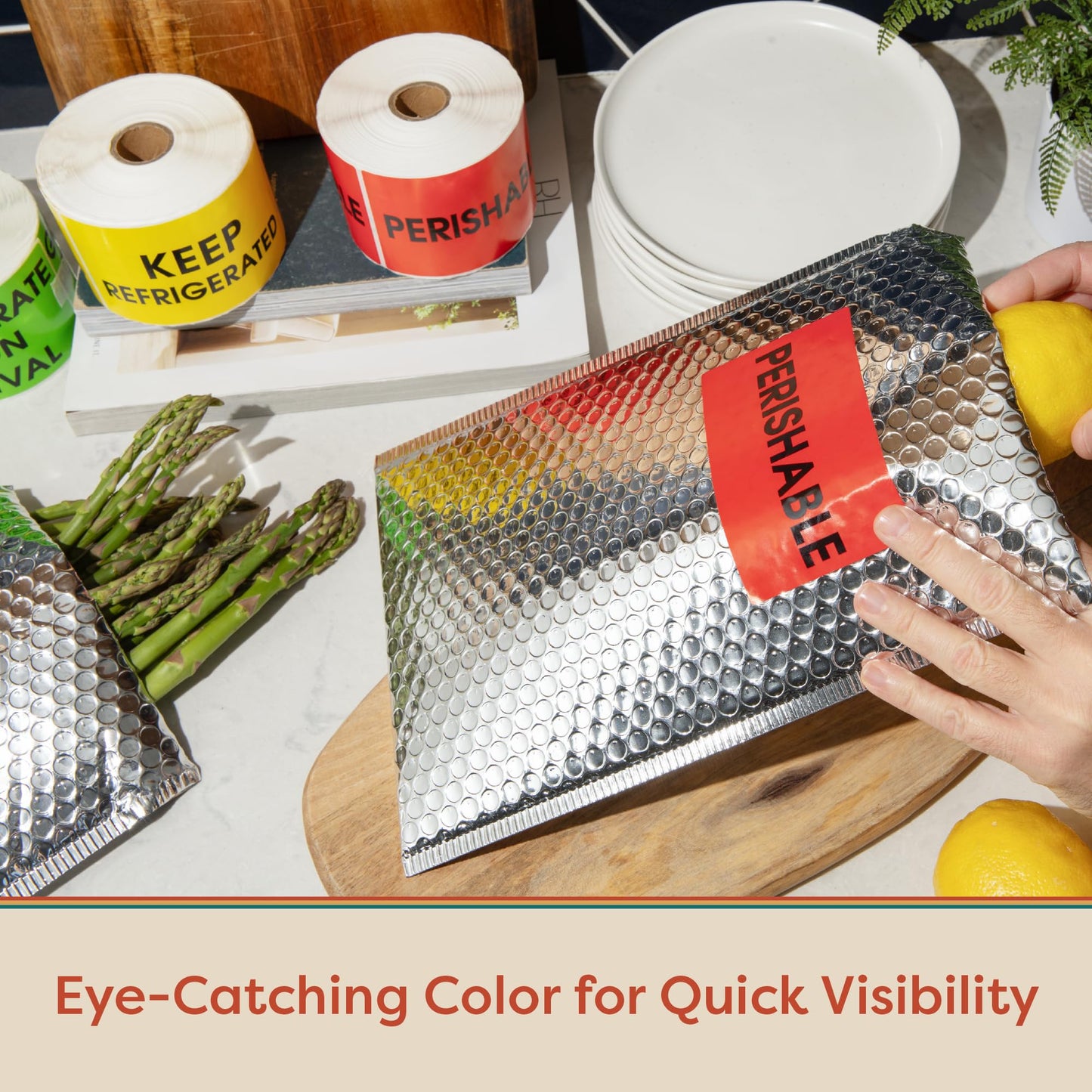 Aegis Adhesives - 3" X 5" (1 Roll, 500 Stickers) Glass - Please Handle with Care - Thank You Warning Shipping Labels