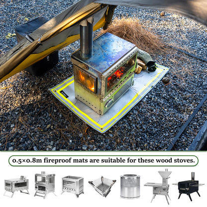 POMOLY Fire Pit Mat,Fireproof Mat Visible at Night-Great for Deck Fire Pit Base,Patio Fire Pits Pad for Outdoor Wood Burning, Wood Floor, Grass, Campsite, Lawn(31.5'' X20'')