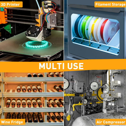 Yeather 2LBS Silica Gel Beads Easy to Reactivate, Large Capacity (Industry Standard 2-4 mm) - Moisture Indicating Desiccant Packs Ideal for 3D Printer, air Compressor, Filament Storage