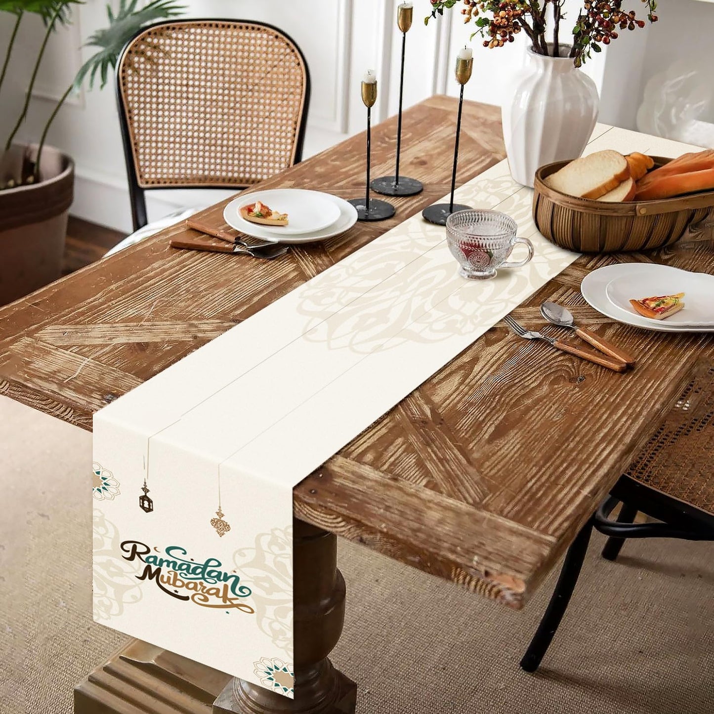 Ramadan Decorations for Home 2026 - Table Runner & 4pcs 18x18 inches Pillow Covers - Ramadan Decor for Table Couch - Gifts-Indoor (18" x 18" (Pack of 5))