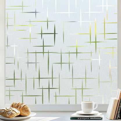 rabbitgoo Window Films for Privacy, Frosted Window Film Static Cling - UV Blocking Non-Adhesive Reusable Covering for Bathroom & Home Office, Easy Install, 23.6x78.7 Inches (60x200cm)