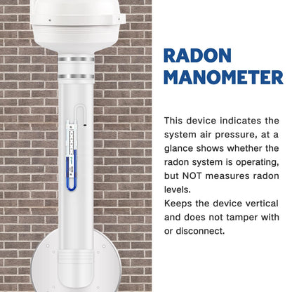 XYF Air Easy Read Manometer | U-Tube Air Pressure Indicator (Blue)