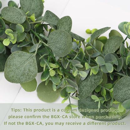 SOMYTING Eucalyptus Garlands, 2 Pack 5.7ft Long Artificial Mixed Eucalyptus Leaves Vine Greenery Garland Hanging Plants for Farmhouse Table Centerpiece Mantel Wedding Arch Backdrop Decor