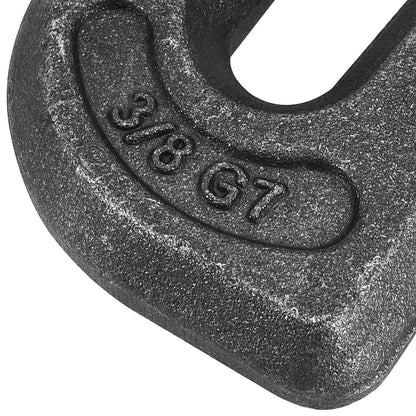 MUKCHAP Weld-on Grab Chain Hooks,4 Packs 3/8" Heavy Duty Tow Hook,G70 Forged Steel Tractor Hook Weldable Compatible for Tractor Bucket,Crane,Chain Hoist,Forklift,Maximum Break Strength 6600 lbs