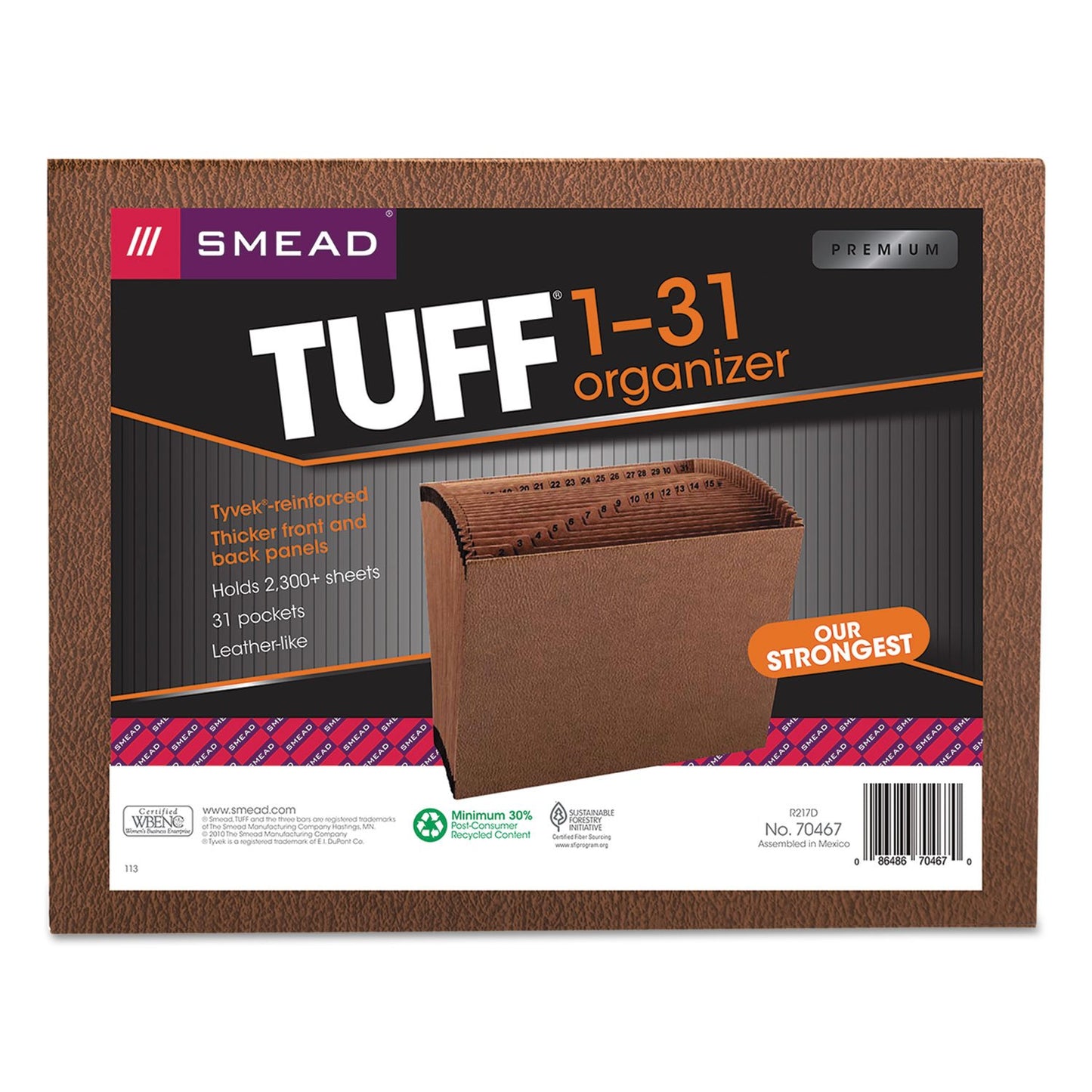 Smead Open Top Expanding File, 1-31 Index, 12 x 10-Inch, Stock (70467)