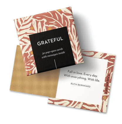 Compendium ThoughtFulls Pop-Open Cards — 4-Pack of Embrace Calm, Mindfulness, Live with Intention, Grateful – 120 Pop-Open Cards, Each with a Different Message Inside