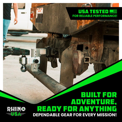 Rhino USA Hitch Tightener Anti Rattle Clamp (for 2 inch Hitches) Heavy Duty Steel Trailer Hitch Stabilizer - Weatherproof Protective Anti-Rust Silencer for Bike Rack, Hitch Receiver & More!