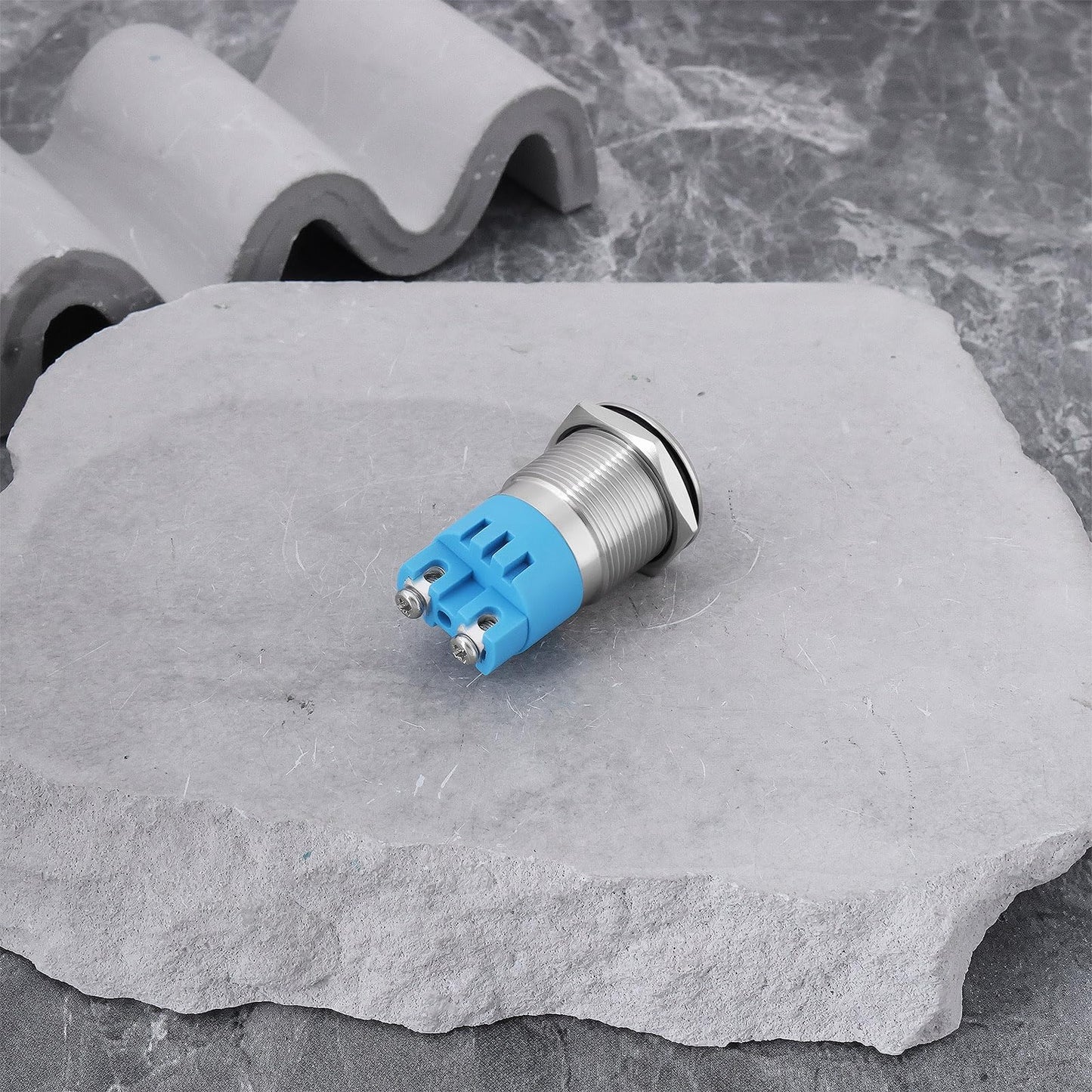 ECSiNG 2X 12V 19mm Waterproof Flash Buzzer LED Flash Alarm Intermittent Indicator Light for Electrical Control Panel