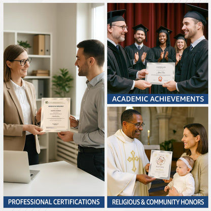 50 Certificate Paper 8.5 x 11 for Printing - Blank Certificate Papers for Award Certificates & Diploma Paper - Premium Silver Foil Award Papers Cardstock for Awards & Certificates Graduation