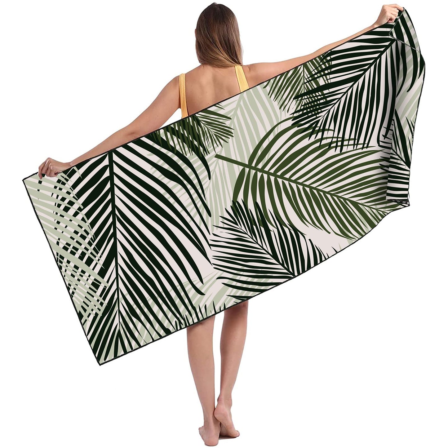 Beach Towel, 71"x32" Double Sided Oversized Microfiber Beach Towel for Adult, Lightweight Extra Large Quick Drying Towel for Swimming Sports Beach Gym