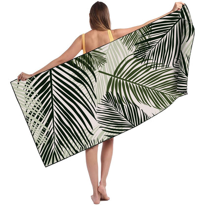 Beach Towel, 71"x32" Double Sided Oversized Microfiber Beach Towel for Adult, Lightweight Extra Large Quick Drying Towel for Swimming Sports Beach Gym