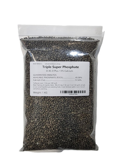 (2.2 LB) Triple Superphosphate, 0-45-0 Plus 13% Calcium, a High Phosphate Source in Potting Media and Great Source of Calcium (1KG)