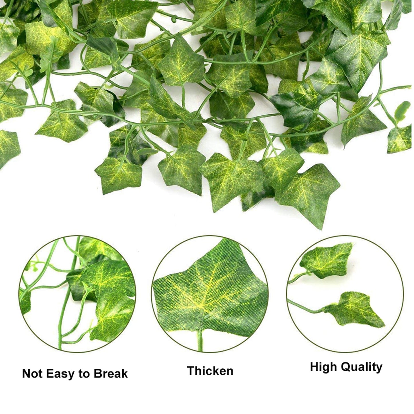 DazSpirit 36Pcs Fake Vines, 252Ft Artificial Ivy Fake Vine Leaves, Artificial Ivy Plant Garland, Greenery Garland Ivy Fake Vine Leaves, Plants Vine for Wedding, Home, bedroom, Garden, Party Decoration