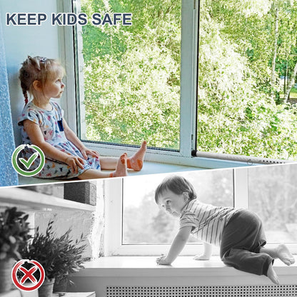 Sliding Door Security Bar，17.7-50.5inch Adjustable Locking Window Safety Bar with Rubber Tips,Diameter 1inch Window Security Bar for Home Apartment (White)