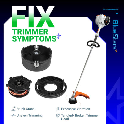 BlueStars 2 Pcs 25-2 Trimmer Head 4002 710 2191 - for Stihl FS55 FS55R FS56 FS56RC FS70 FS70R FS80 FS85 FS90 FS90R FS91R FS94R FS100RX FS110 FS111R FS111RX FS120 FS130 Weed Eater 4002 710 2108