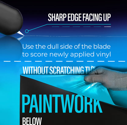 VViViD Precision Gliding Automotive Vinyl Wrapping Knife 3-Pack, Safety Locking, 15 Replacement Blades