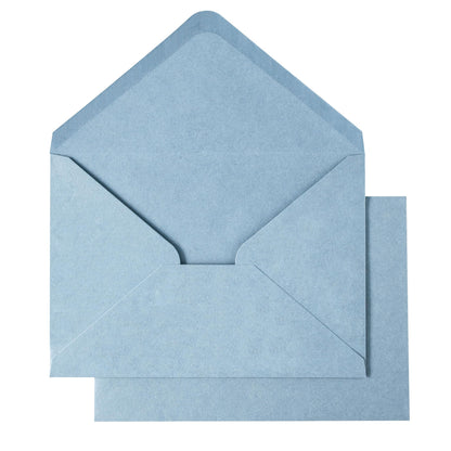 PONATIA 50 PCS A7 Envelopes, 5.25 x 7.25'' Matte Dusty Blue Envelopes For 5x7'' Weddings Invitation Cards, Christmas Gift Cards, Acrylic Invitations, Photos and Any 5x7" Inserts