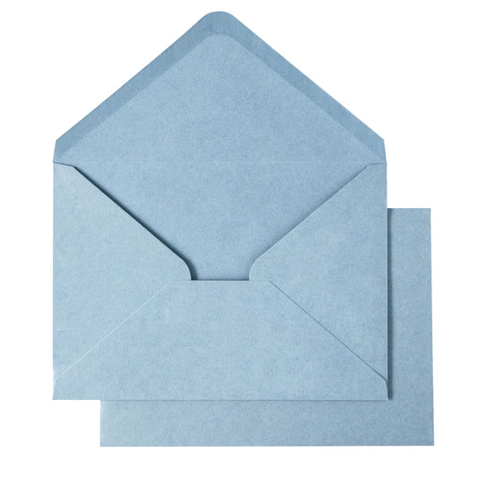 PONATIA 50 PCS A7 Envelopes, 5.25 x 7.25'' Matte Dusty Blue Envelopes For 5x7'' Weddings Invitation Cards, Christmas Gift Cards, Acrylic Invitations, Photos and Any 5x7" Inserts