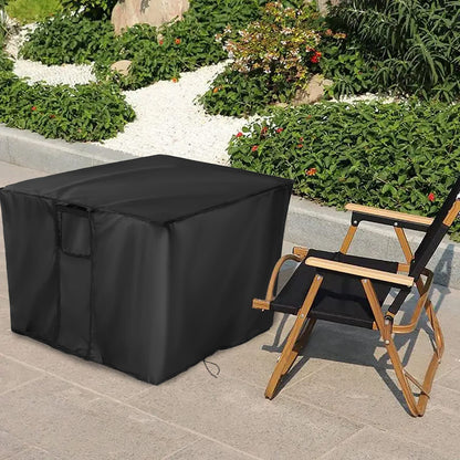 TwoPone Fire Pit Cover Square - Waterproof Windproof Anti-UV Heavy Duty Gas Fire Pit Cover, 28 Inch Patio Fire Table Cover