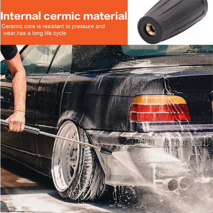 Pressure Washer Nozzle Spray Tips Full Set, 4000PSI 360° Rotating Turbo Nozzle 4.0 GPM 4.0 Orifice,with Spray Nozzle Tips Kit,1/4'' Quick Connect