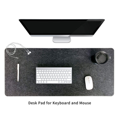 DawnTrees Felt Desk Mat (35.5" x15.8"), Desk Pad Protection, Keyboard Mat, Extra Large Mouse Pad, Suitable for PC,Computers, Laptops, Office and Home (Dark Gray)