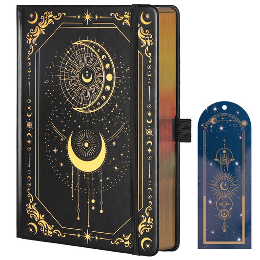 TIEFOSSI Lined Journal for Women Men, Vintage Notebooks with Bookmarks, Hardcover A5 College Ruled Notebook 316 Numbered Pages for Writing, Daily Journal for Work School, Note Taking