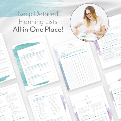 Your Perfect Day Wedding Planner Book and Organizer - Wedding Planner Book - Bridal Planning Binder with Countdown Calendar - Bride Gifts - (WATERCOLOR)
