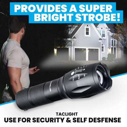 TacLight Tactical Flashlights, 3 Pack Zoomable Waterproof Flashlight Camping, LED Flashlight, Torch Light, Lampe De Poche, Heavy Duty Flash Light, Emergency Flashlight AS SEEN ON TV…