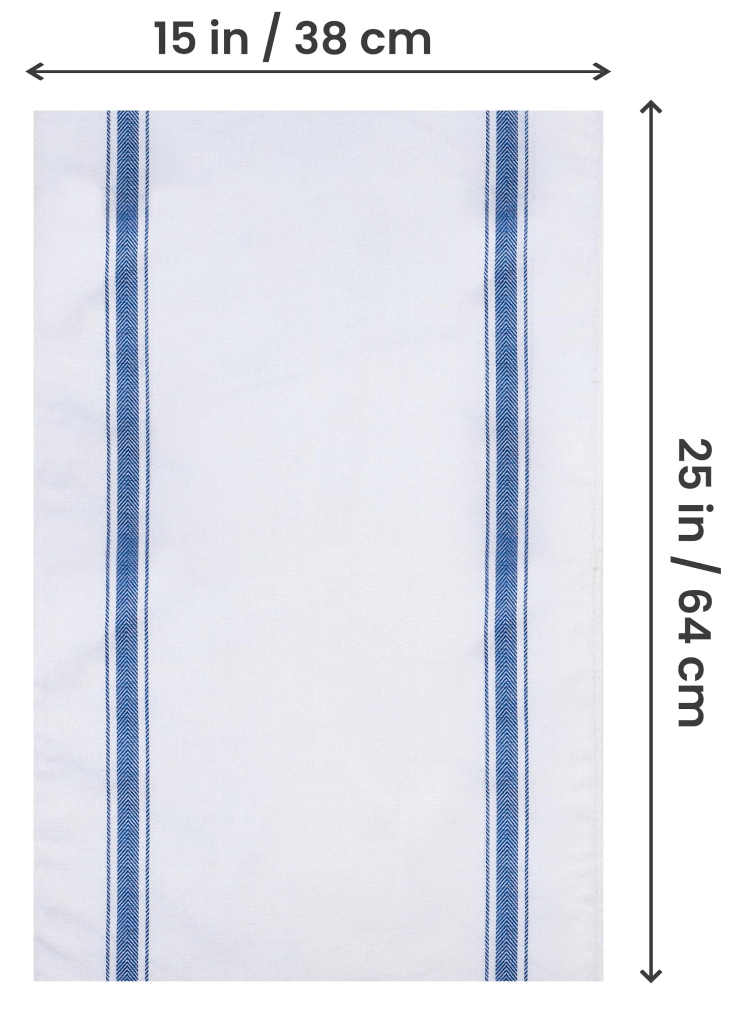 Utopia Towels Kitchen Dish Towels - 100% Cotton Dish Towels - Reusable Cleaning Kitchen Towels - Super Absorbent - Washable Dish Towels - 15 x 25 Inches (12-Pack, Blue)