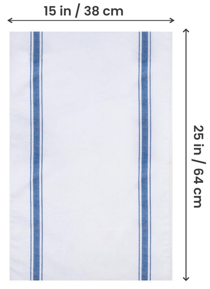 Utopia Towels Kitchen Dish Towels - 100% Cotton Dish Towels - Reusable Cleaning Kitchen Towels - Super Absorbent - Washable Dish Towels - 15 x 25 Inches (12-Pack, Blue)