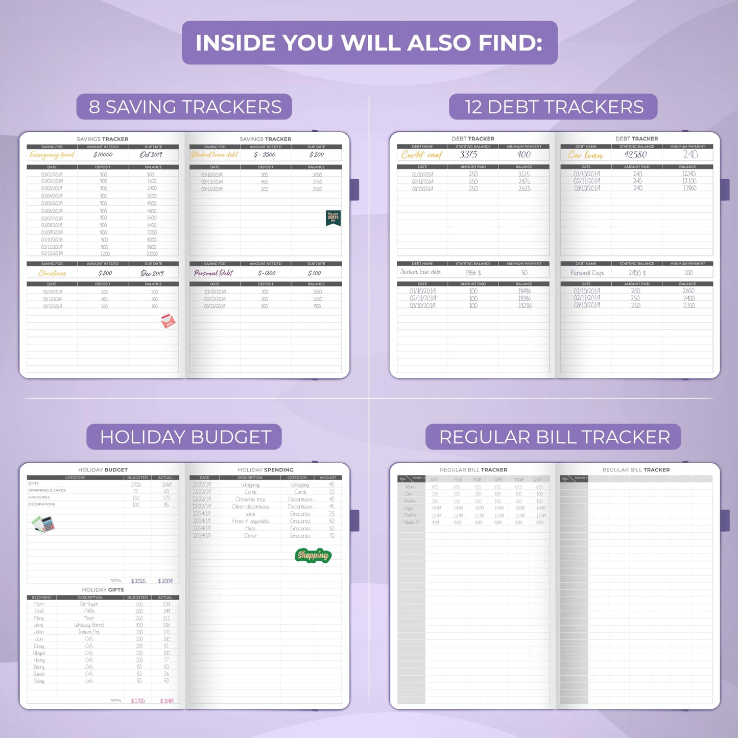 Clever Fox Budget Planner - Undated - Expense Tracker Notebook. Monthly Budgeting Journal, Finance Planner & Accounts Book to Take Control of Your Money. Start Anytime. A5 Size Lavender Hardcover