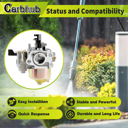 Carbhub GX160 Carburetor for Honda GX120 GX140 GX160 GX168 GX200 5HP 5.5HP 6.5HP Engine with Air Filter Spark Plug Fuel Filter Replaces 16100-ZH8-W61 16100-ZE1-814 16100-ZE1-825