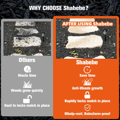 Shabebe Mulch Glue for Landscaping, 80% Superior Hold 32OZ Rock Glue,2X Coverage vs Regular–Ideal for Mulch, Pine Straw, Stone–Fast-Drying, Non-Toxic,Dries Clear, Pea Gravel Stabilizer for Garden