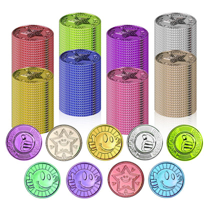 Auch 300 Pieces Behavior Tokens for Being Good Coins Plastic Coins Fake Coins Smile Face Plastic Kindness Coins for Classroom Behavior Incentives Teacher Handout Rewards Prizes (Being Good Coins)