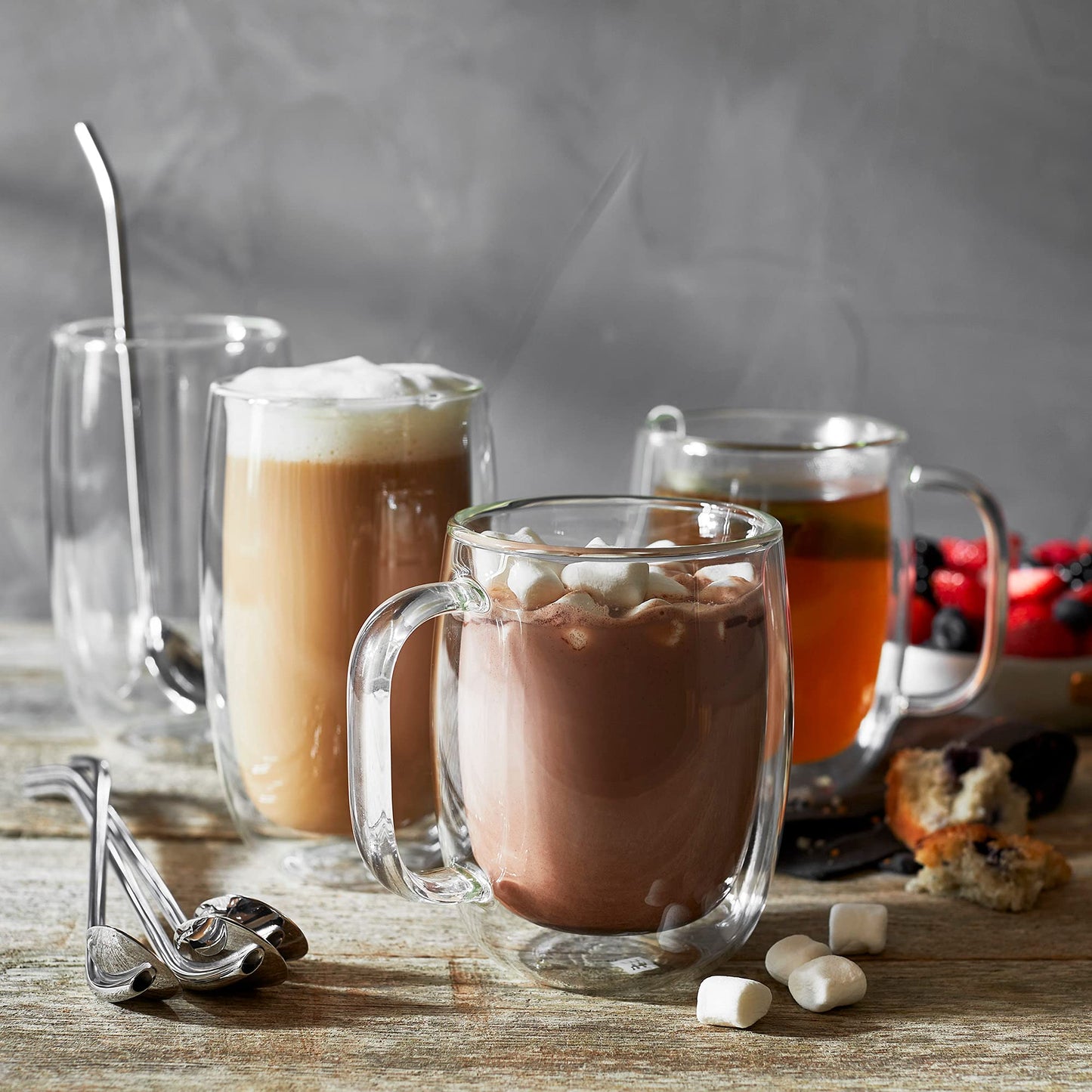 ZWILLING Sorrento Plus 2 Piece Insulated Double-Wall Borosilicate Glass Coffee Mug - 355 ml