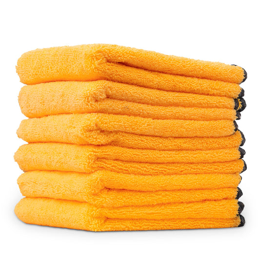 Chemical Guys Professional Grade Premium Microfiber Towel, Gold (16" x 24") (Pack of 6)