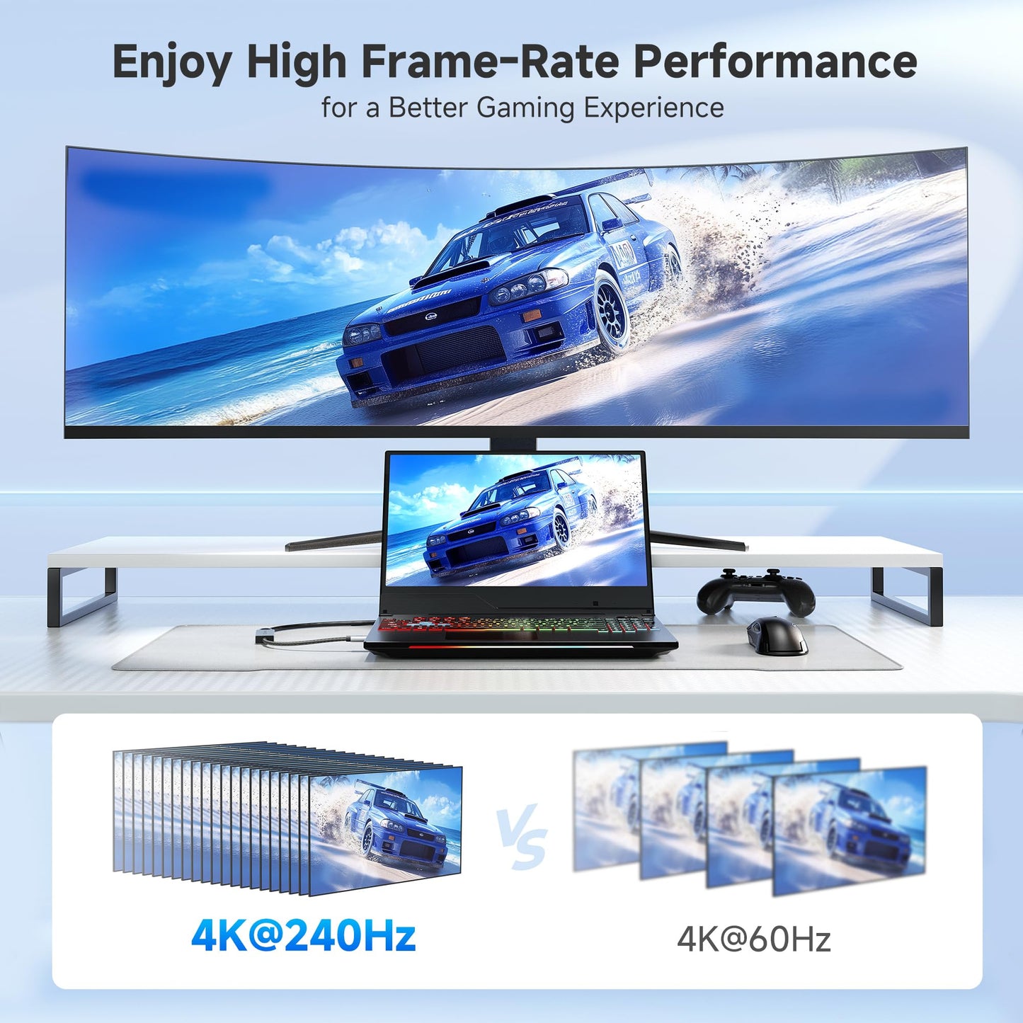Cable Matters USB C to DisplayPort 1.4 Adapter with 8K@60hz, 4K@144hz and HDR Support - Thunderbolt 4 / USB4 / Thunderbolt 3 Port Compatible with Oculus Rift S, MacBook Pro, Dell XPS, Surface Pro