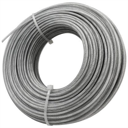 Akuoly Grass Strimmer Line Nylon Steel String Trimmer Spool 3.0mm 40m Round String Trimmer Spool Replacement fil de Coupe Bordure Acier for Gardens and Lawns