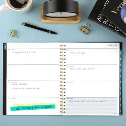 Cambridge Planner 2026-2027 Weekly & Monthly Academic 12-Month July-June, 8-1/2" x 11", Tundra (1798-905A)