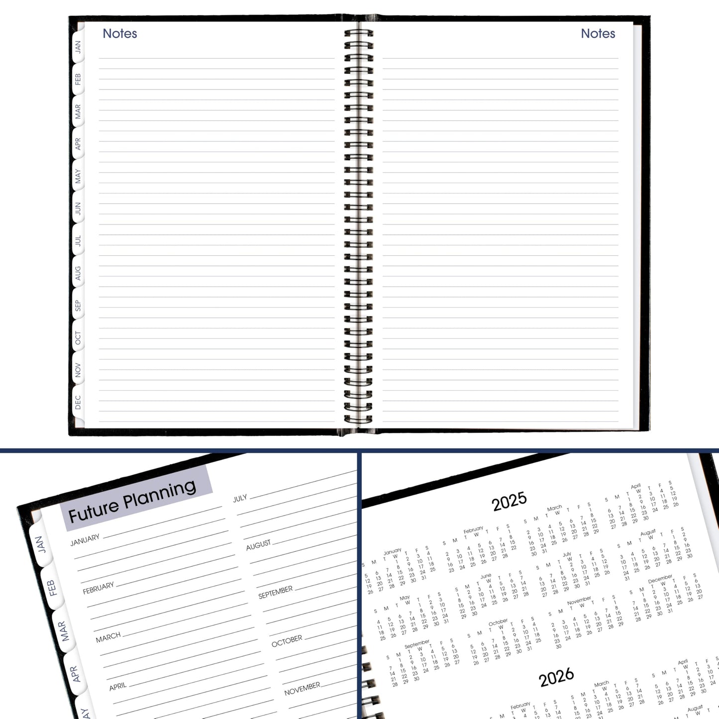 AT-A-GLANCE 2026 Planner, Monthly, 8" x 11.75", Large, Hardcover, DayMinder, Black (G470H0026)