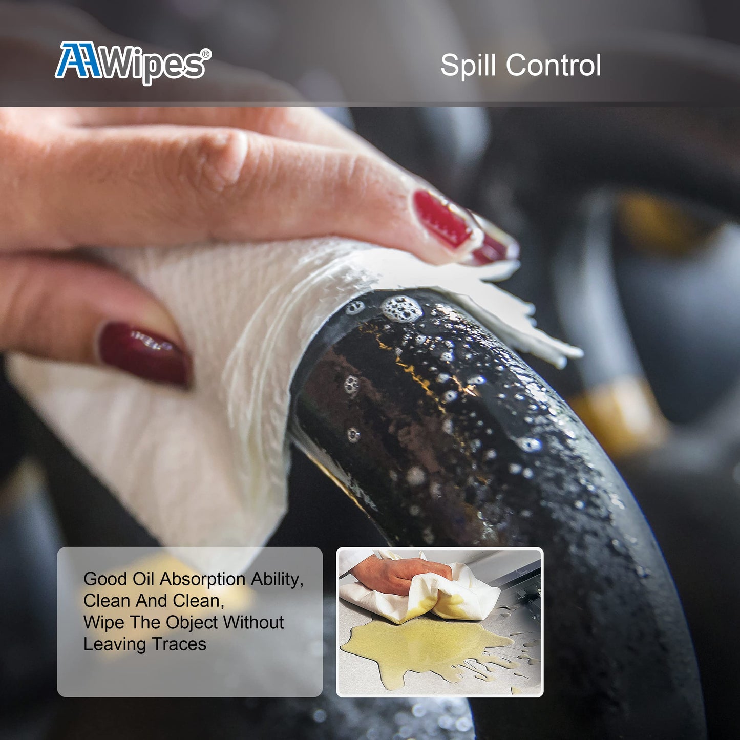 AAwipes Cleanroom Wipes Nonwoven Wipes Cellulose/Polyester Blend (Grade A, 68 Gram) 9" x 9"for Lab, Electronics, Pharmaceutical, Printing and Semiconductor Industries (Bag of 150 Pcs)