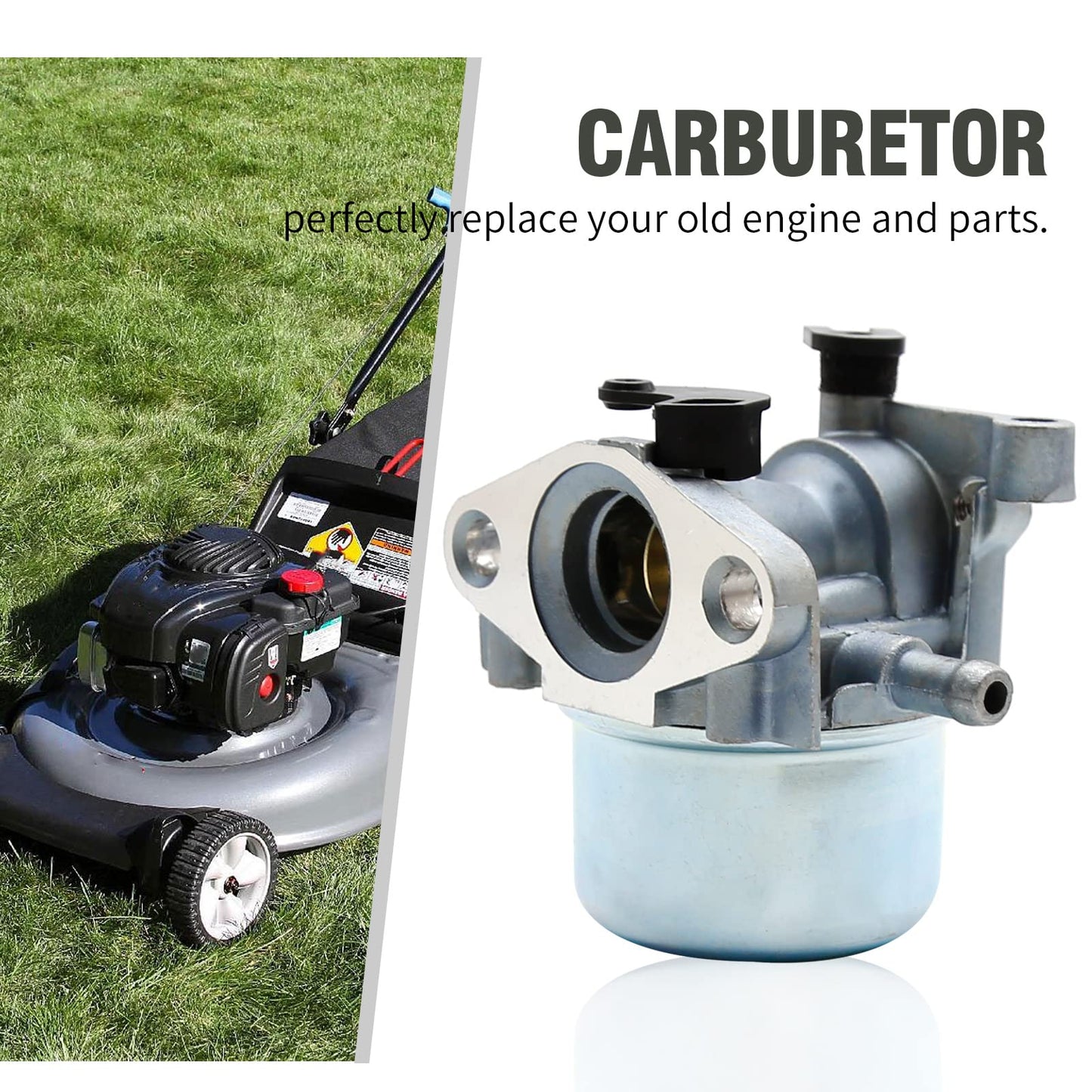 Zreneyfex 794304 Carburetor Air Filter Tune Up Kit Replacement for B&S 675 675ex 725ex Series Engine Lawnmower 6.75 hp with Air Filter Spark Plug Primer Bulb Replaces 799866 790845