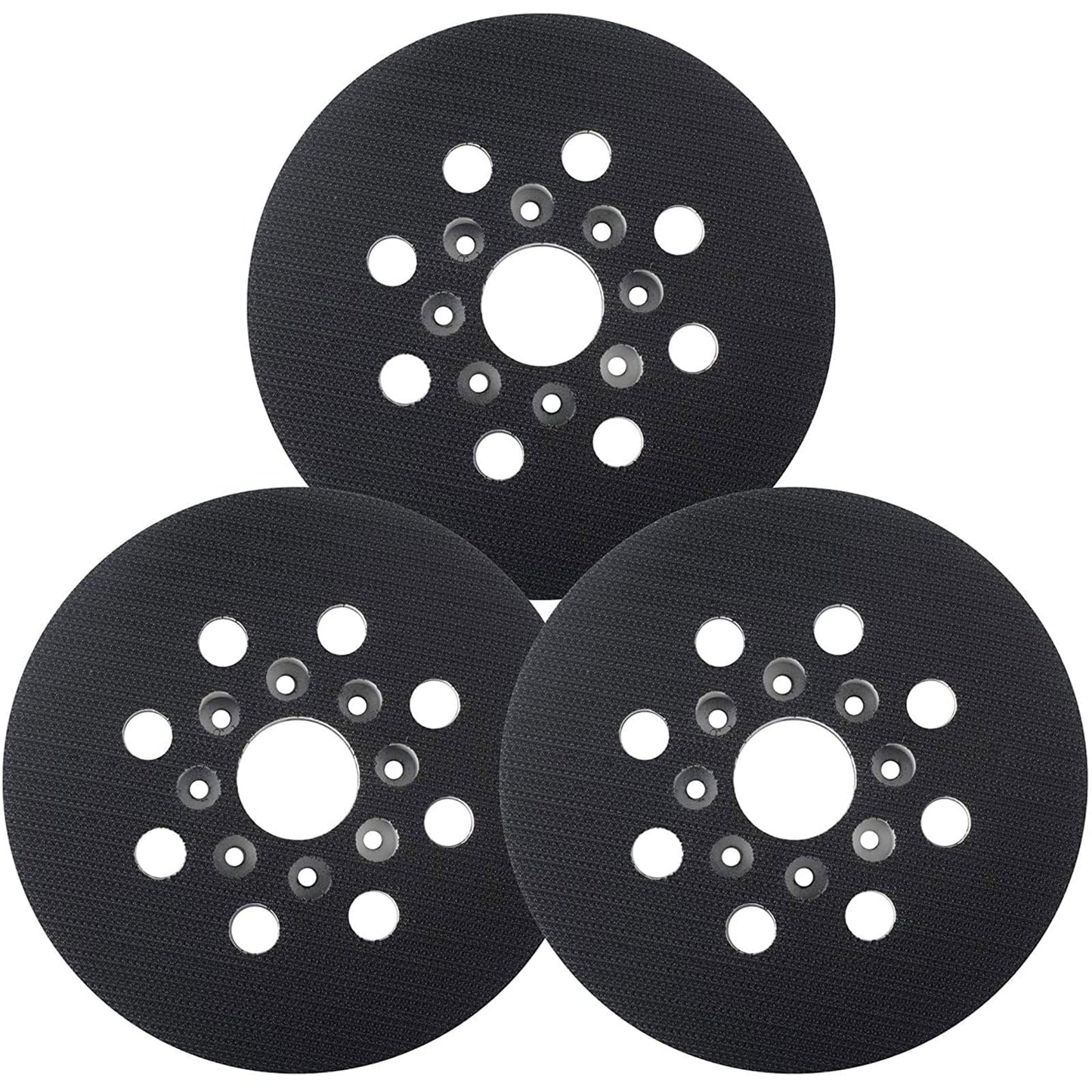 5 Inch Sander Pad Replacement Compatible with Bosch Orbital Sander ROS10 ROS20VS ROS20VSC ROS20VSK ROS20, 8 Hole Hook & Loop Sanding Backing Pad Compatible with Bosch RS035 & RS034(3 Pcs)