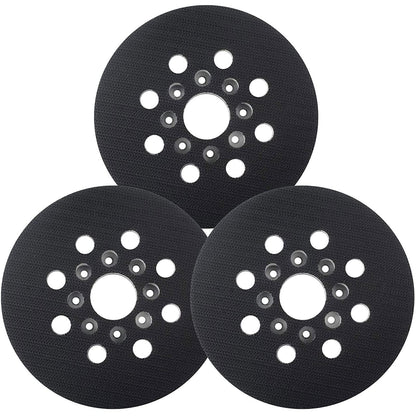 5 Inch Sander Pad Replacement Compatible with Bosch Orbital Sander ROS10 ROS20VS ROS20VSC ROS20VSK ROS20, 8 Hole Hook & Loop Sanding Backing Pad Compatible with Bosch RS035 & RS034(3 Pcs)