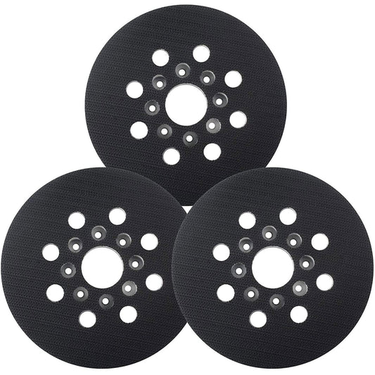 5 Inch Sander Pad Replacement Compatible with Bosch Orbital Sander ROS10 ROS20VS ROS20VSC ROS20VSK ROS20, 8 Hole Hook & Loop Sanding Backing Pad Compatible with Bosch RS035 & RS034(3 Pcs)