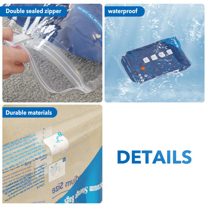 8 Pack Vacuum Storage Bags with Electric Air Pump，2 jumbo,2 large,2 midium,2 small bags,travel vacuum bags for luggage,vacuum seal bags for clothing travel