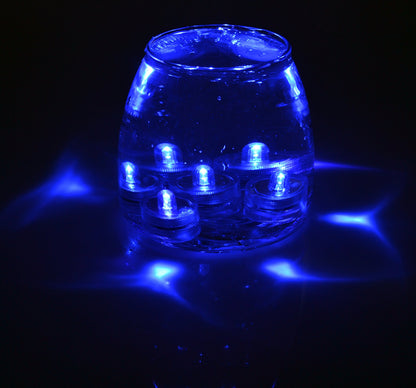 Samyo Set of 36 Waterproof Wedding Submersible Battery LED Tea Lights Underwater Sub Lights- Wedding Centerpieces Party Decorate (Blue)